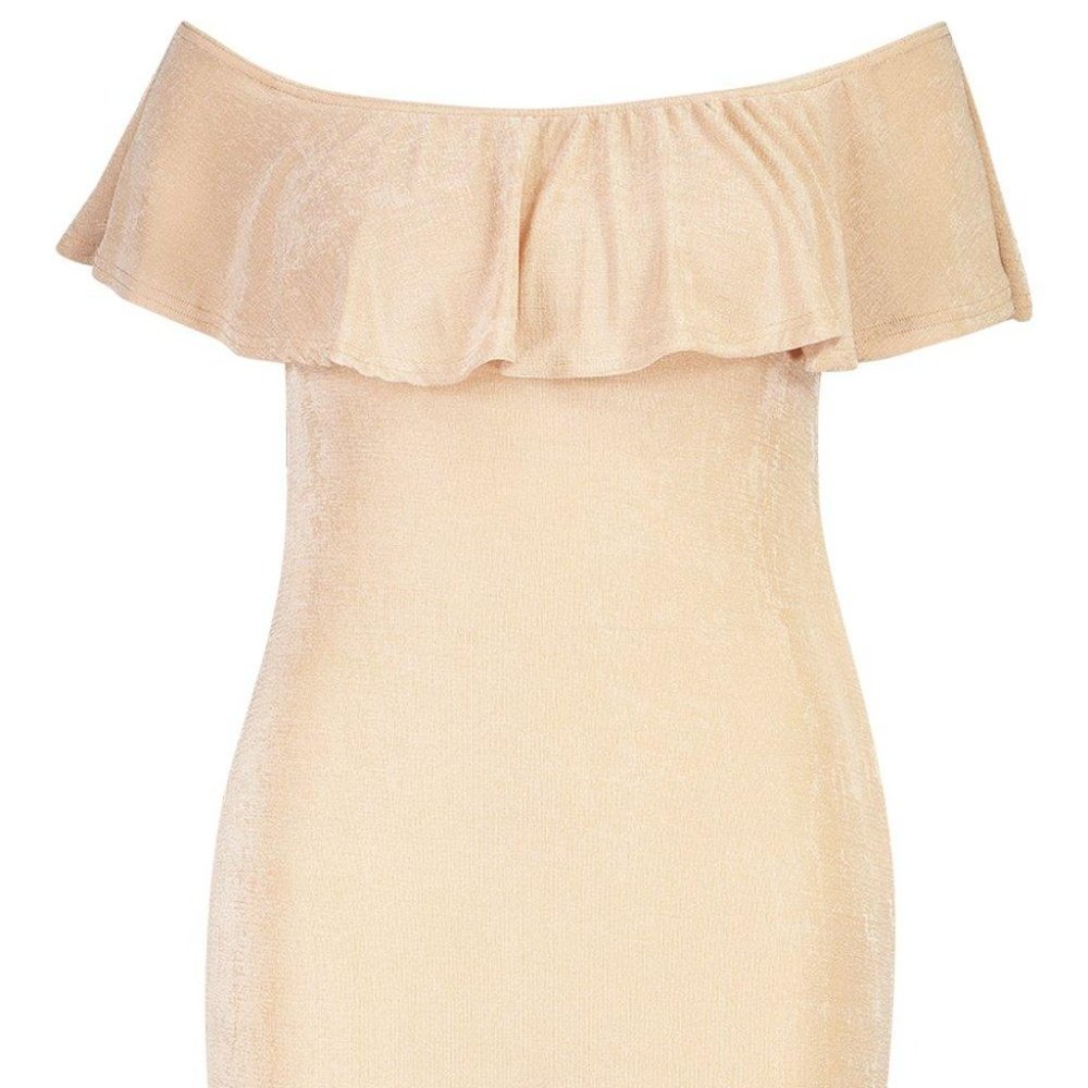 Plus Size Off The Shoulder Ruffle Textured Mini - Picture 4 of 5